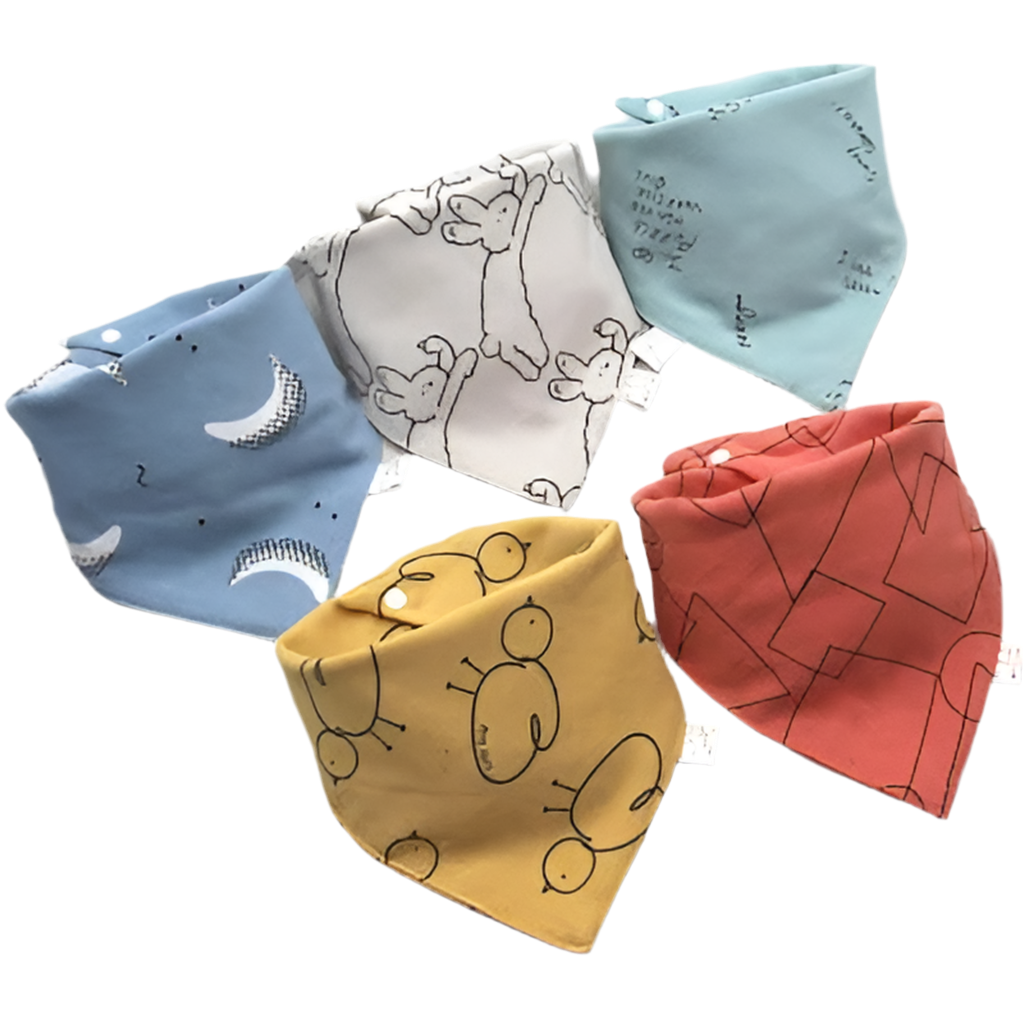 Set de 5 Baberos Baby Bandana