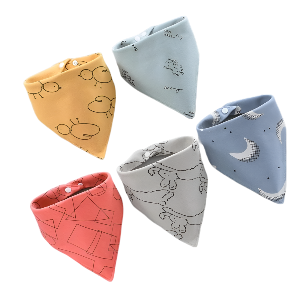 Set de 5 Baberos Baby Bandana