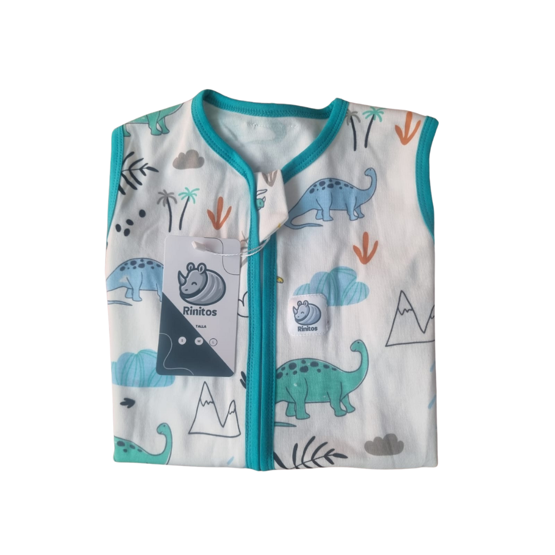 Saquito sin mangas para dormir de bebé - Dinosaurios (TOG 0,5)