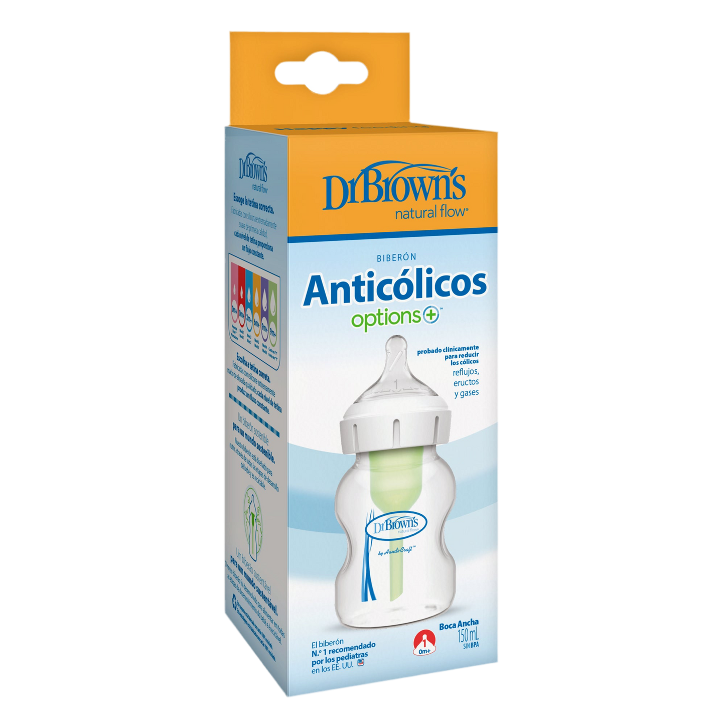 Mamadera Anticólico Boca Ancha 150ml