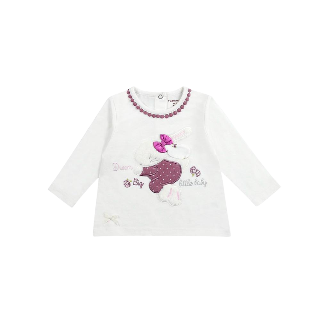 Polera Manga Larga Niña Conejita