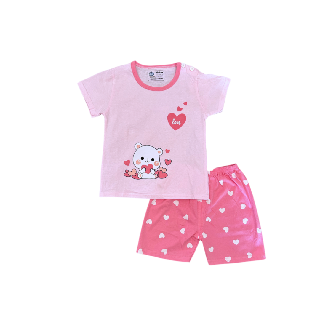 Pijama corto de verano Niña - Osito 9-24M