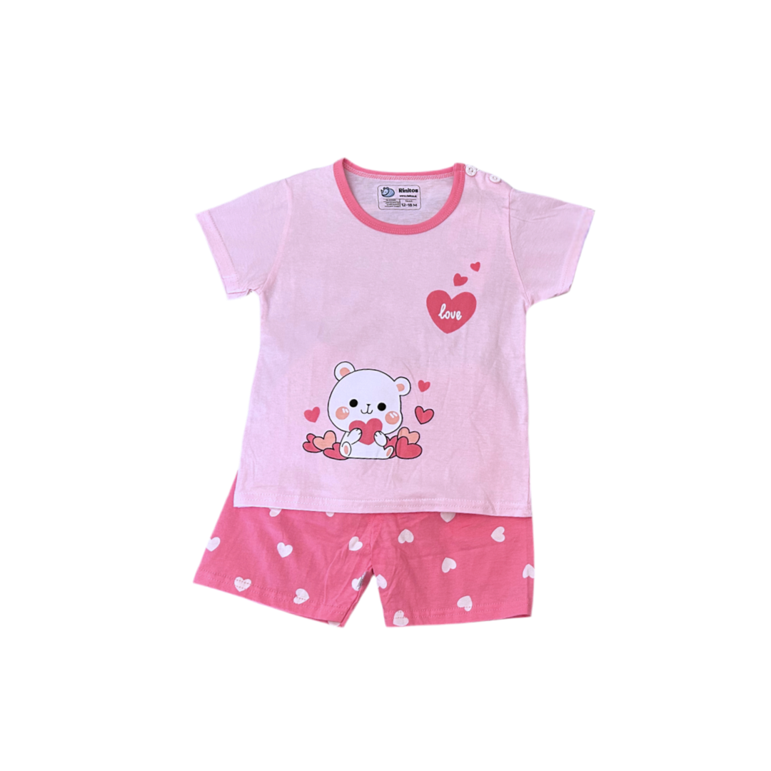 Pijama corto de verano Niña - Osito 9-24M