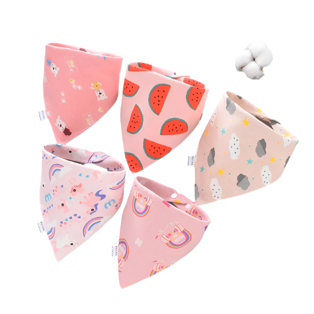 Set de 5 Baberos Baby Bandana