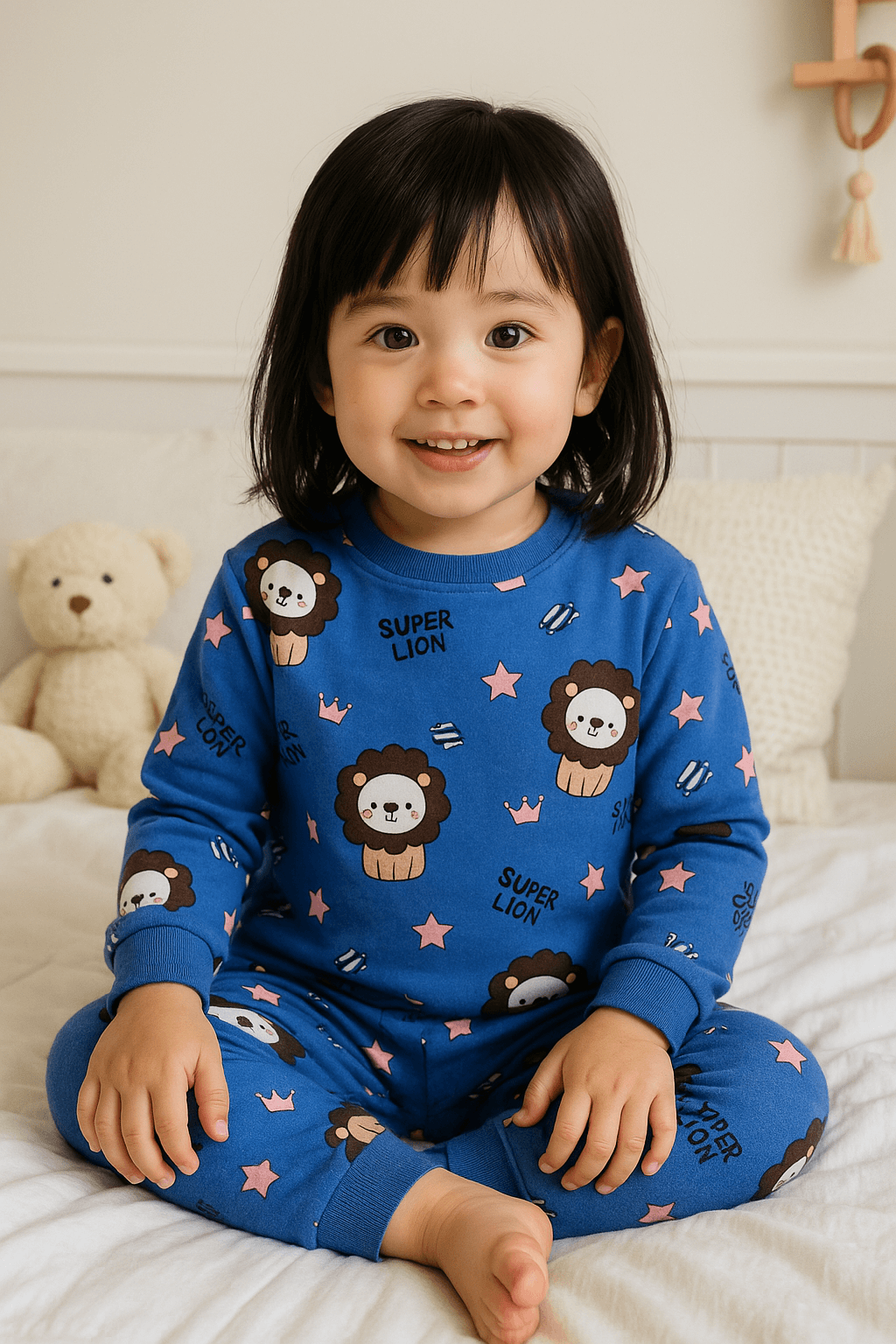 Pijama de Franela León Azul – Otoño Invierno 9-24M