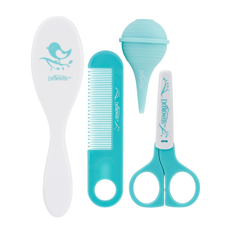 Baby Care Kit (Cepillo, Peineta, Aspirador Nasal y Tijeras para Uñas)