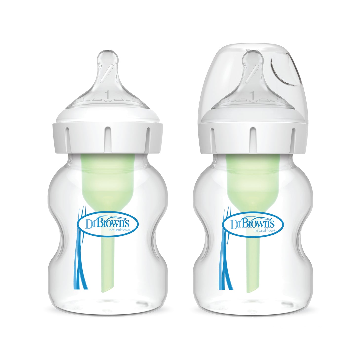 Pack 2 Mamaderas Anticólico Boca Ancha 150ml