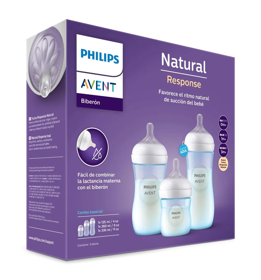 Set Triple Pack Avent 125ml+ 260ml y 330ml