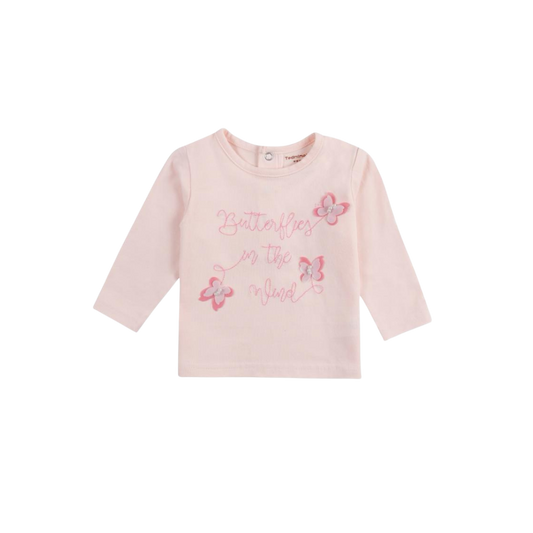 Polera Manga Larga Niña Mariposas