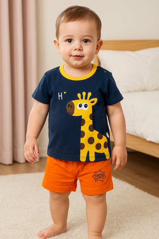 Pijama corto de verano Niño - Jirafa 9-24M