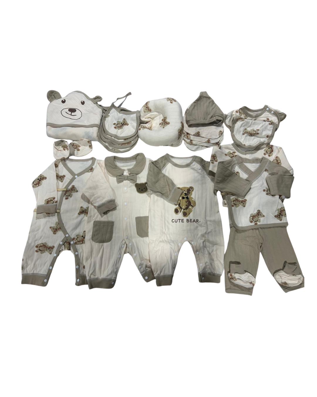Set Primeros Meses Bebé Marrón 3 meses - 21 piezas