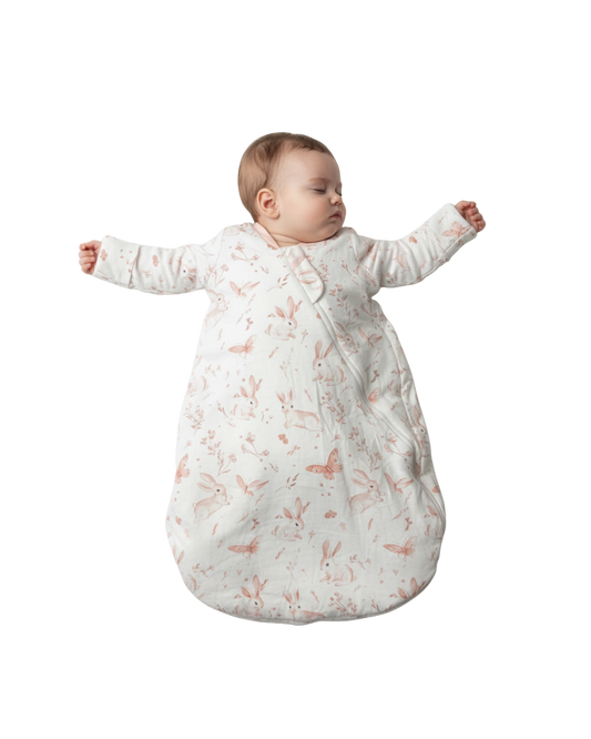 Saquito Gota para dormir de bebé con mangas - Conejitos (TOG 2,5) 0-6M