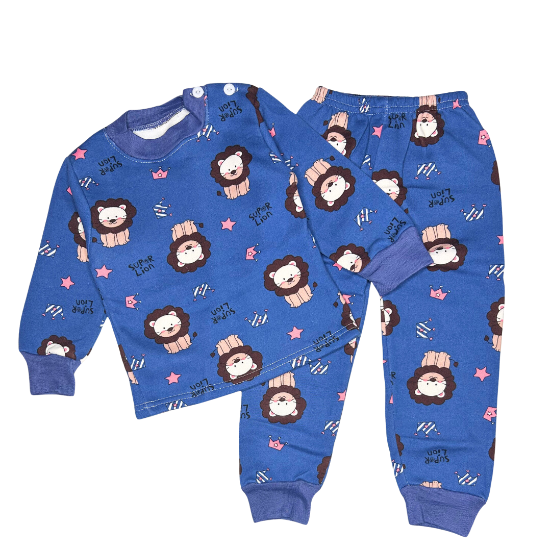 Pijama de Franela León Azul – Otoño Invierno 9-24M