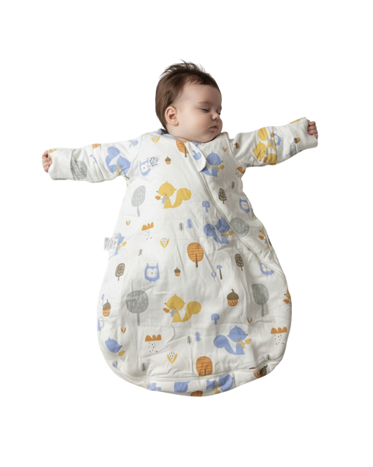 Saquito Gota para dormir de bebé con mangas - Ardillas (TOG 2,5) 0-6M