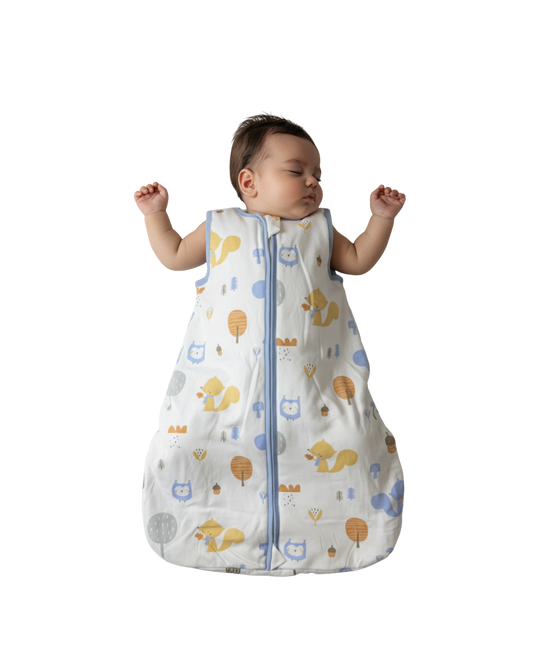 Saquito Gota para dormir de bebé - Cierre frontal - Ardillas (TOG 1,5)