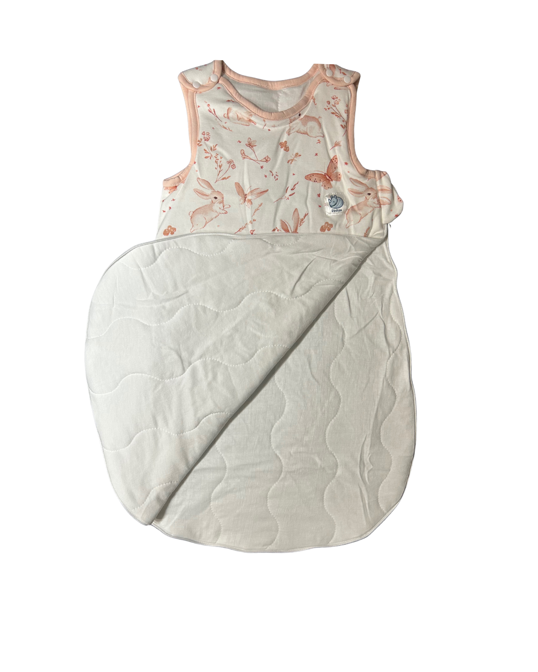 Saquito Gota para dormir de bebé - Cierre lateral - Conejitos (TOG 1,5)