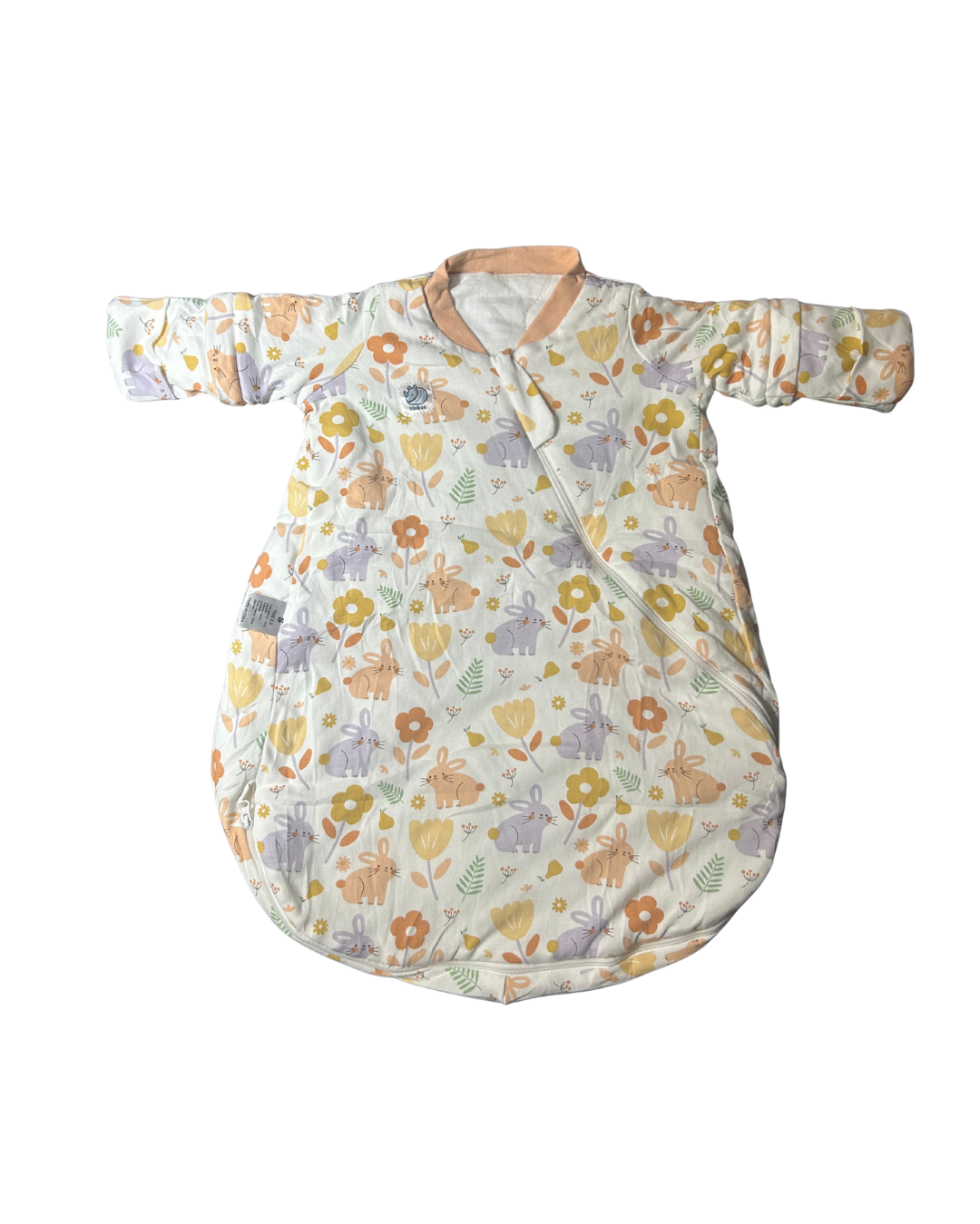 Saquito Gota para dormir de bebé con mangas - Flores (TOG 2,5) 0-6M