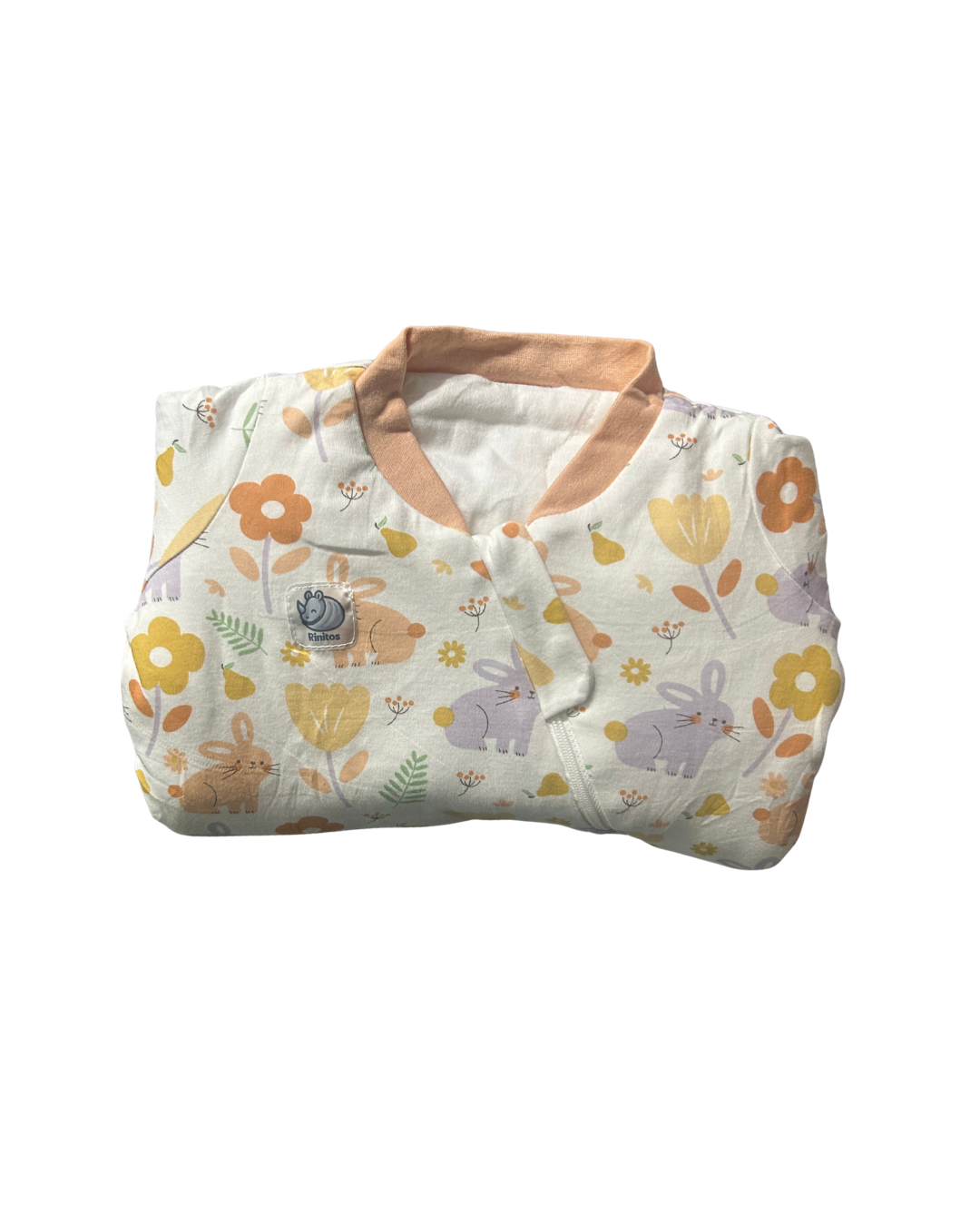 Saquito Gota para dormir de bebé con mangas - Flores (TOG 2,5) 0-6M