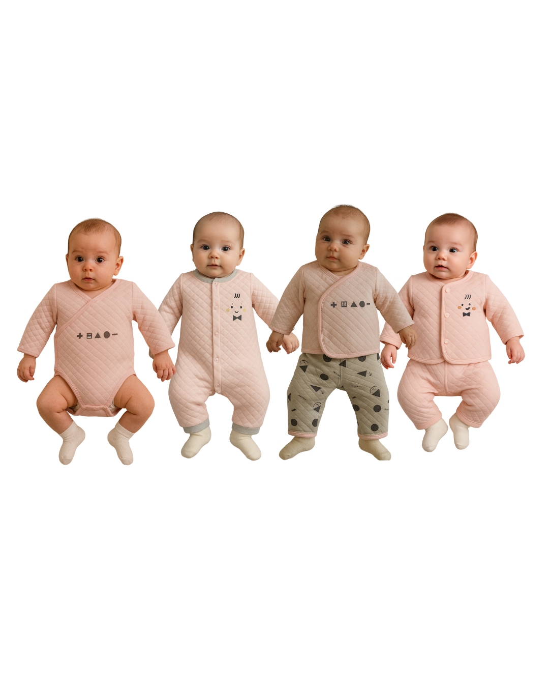 Set Primeros Meses Bebé Rosa 3 meses - 20 piezas
