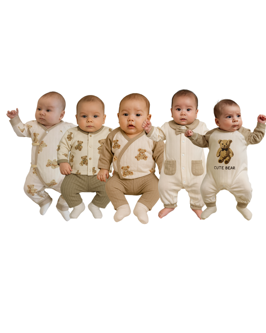 Set Primeros Meses Bebé Marrón 3 meses - 21 piezas