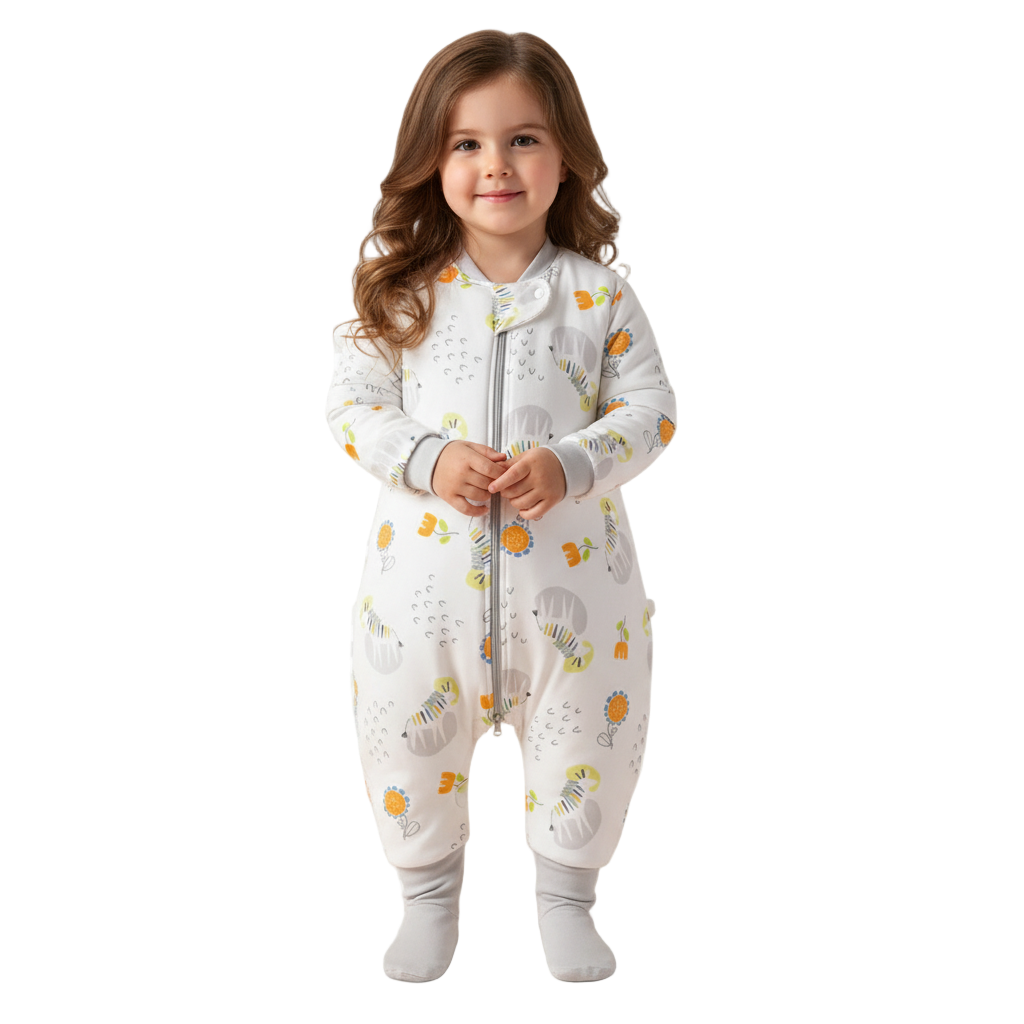 Saquito de dormir con pies para bebé - Cebra (TOG 1)