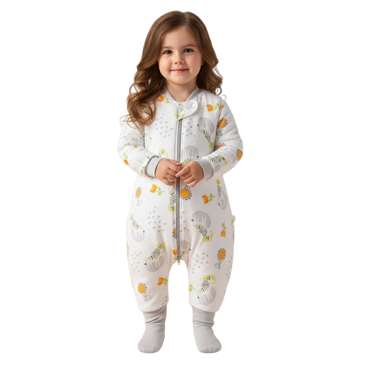 Saquito de dormir con pies para bebé - Cebra (TOG 1)