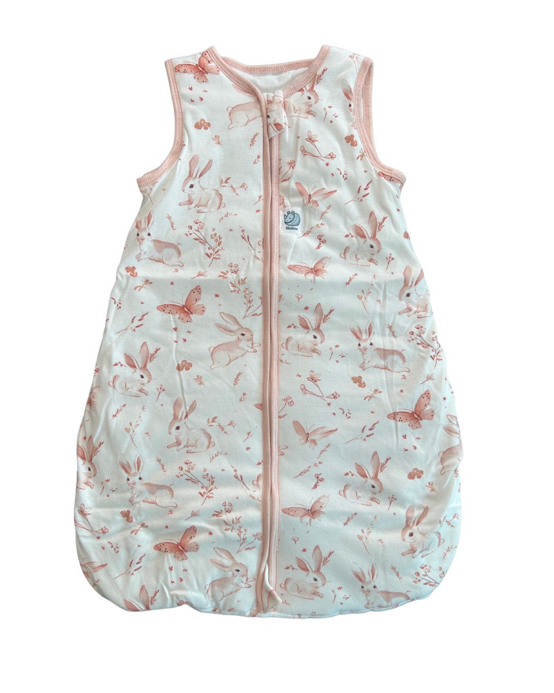 Saquito Gota para dormir de bebé - Cierre frontal - Conejitos (TOG 1,5)