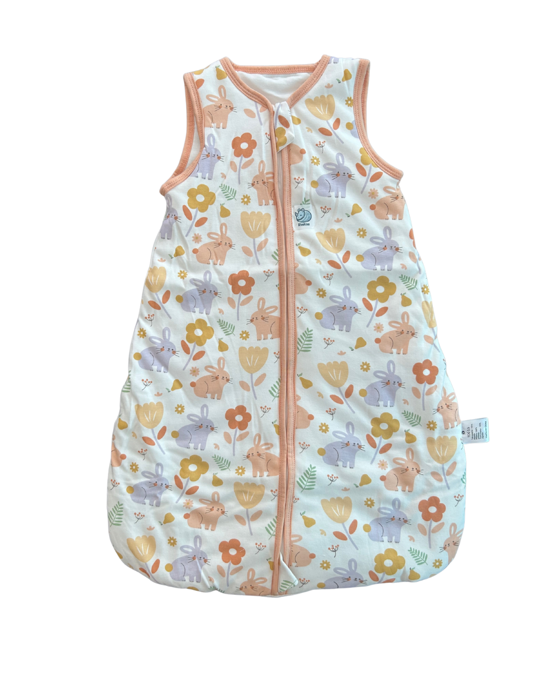 Saquito Gota para dormir de bebé - Cierre frontal - Flores (TOG 1,5)