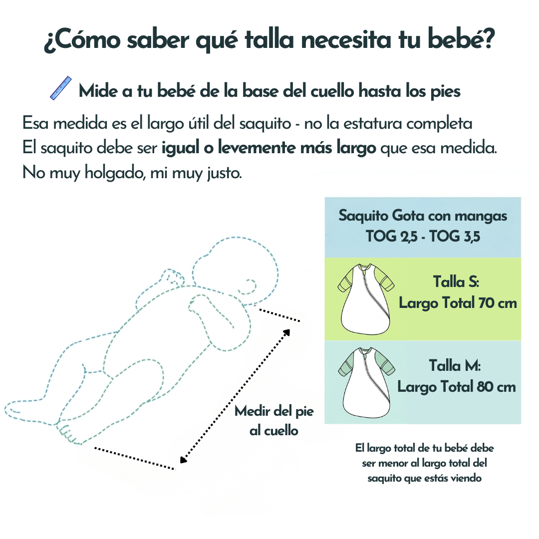 Saquito Gota para dormir de bebé con mangas - Dinosaurios (TOG 2,5)