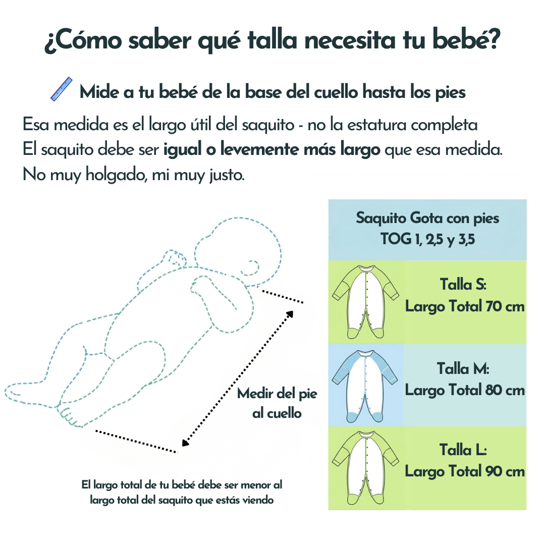 Saquito de dormir con pies para bebé -  Zorro (TOG 2,5)