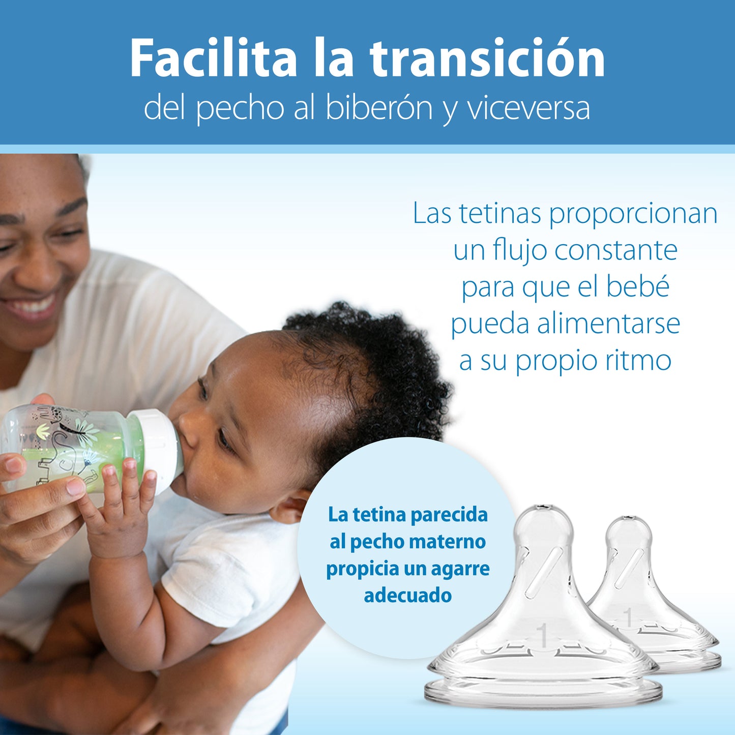 Mamadera Anticólico Boca Ancha 150ml, Elefante & Jirafa en la Jungla