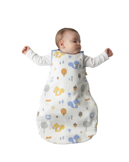 Saquito Gota para dormir de bebé - Cierre lateral - Ardillas (TOG 1,5)