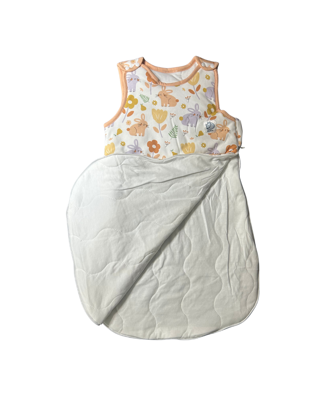 Saquito Gota para dormir de bebé - Cierre lateral - Flores (TOG 1,5)